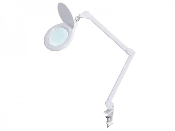 Лампа-лупа мод. 8070 LED 5D с регулировкой яркости света, крепление к столу